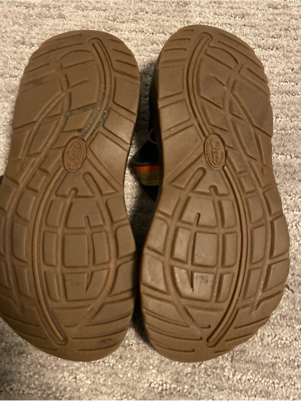 Chaco Women’s Brown Sport Hiking Sandals Classic Z Strap Orange VG Tread Size 7